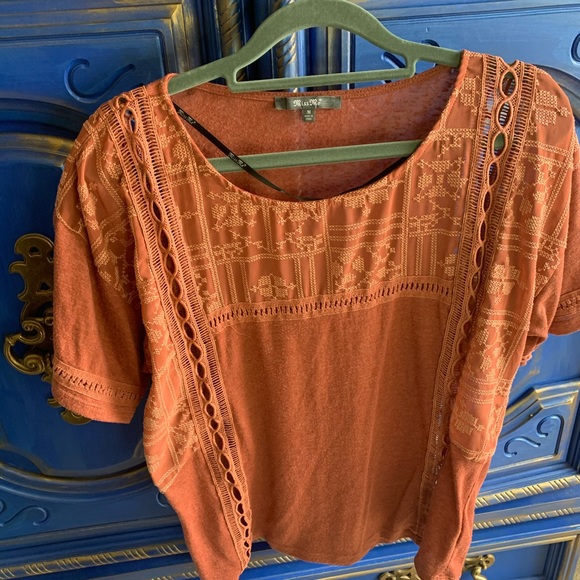 Miss Me Tops - Miss Me Women's Lace T-Shirt Top Shirt Size Medium
